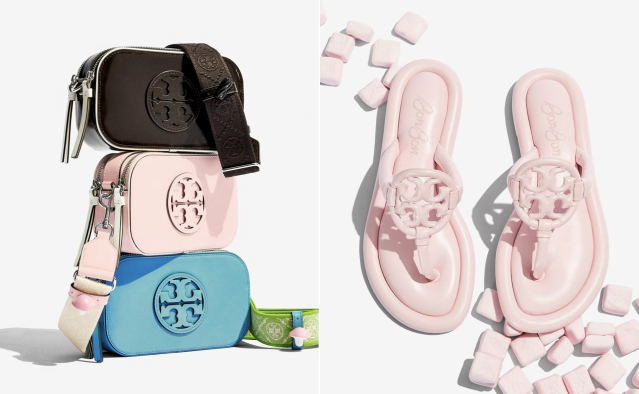 set of three Tory Burch camera bags and sandals